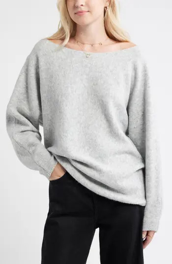 Lofty Boat Neck Oversize Sweater | Nordstrom