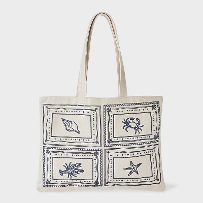 Canvas Sea Life Magazine Tote Handbag - Universal Thread™ Multi | Target