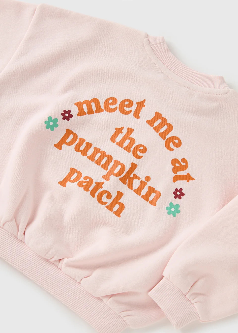 Girls Pink Pumpkin Sweatshirt (1-7yrs) - Age 4 - 5 Years | Matalan (UK)