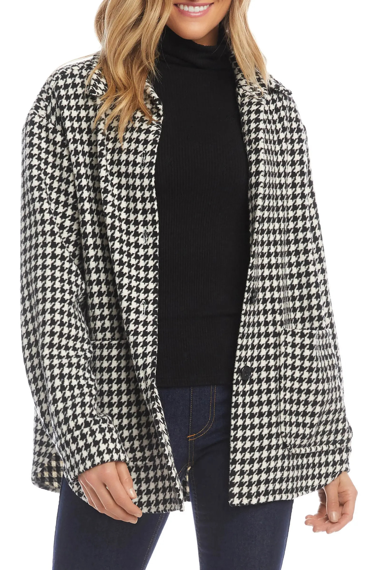 Houndstooth Shirt Jacket | Nordstrom