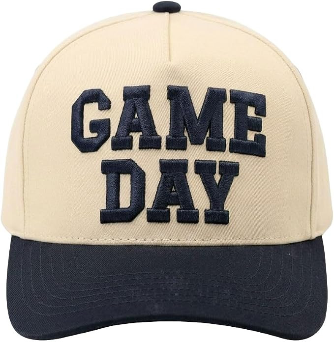 Game Day Hat for Women Men, Vintage Embroidered Football Basketball Cap, Adjustable Baseball Hat ... | Amazon (US)