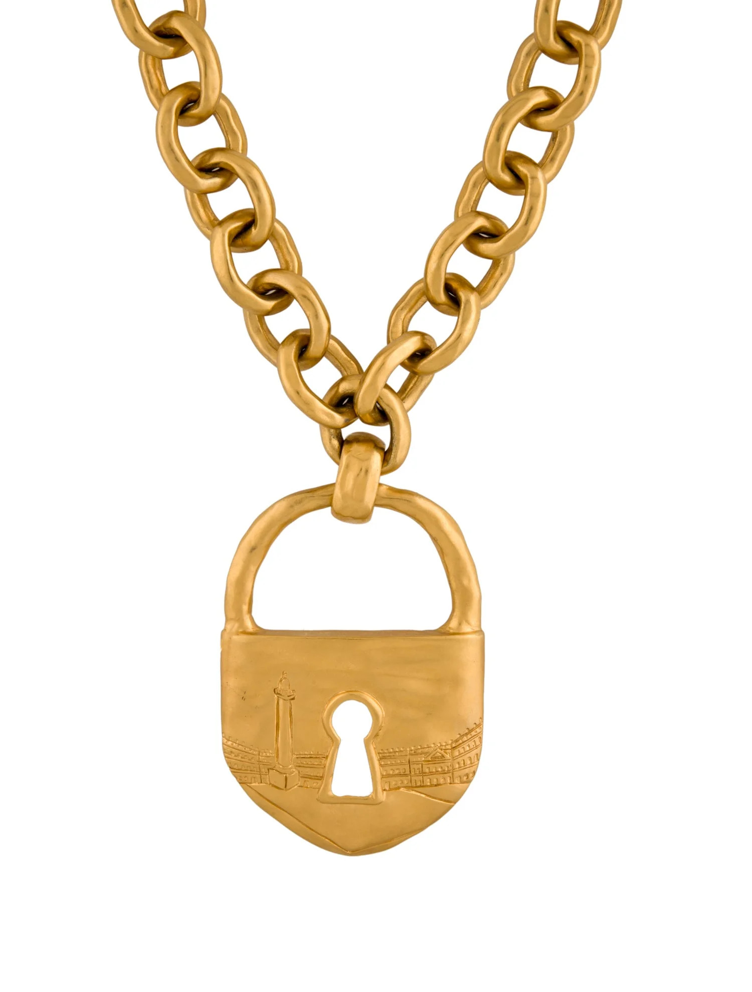 Padlock Pendant Necklace | The RealReal