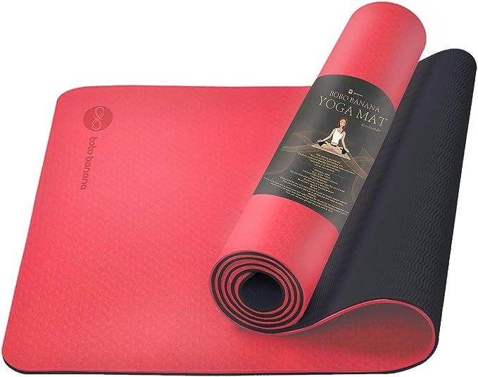bobo banana Yoga Mat, TPE Non-Slip Fitness Mat Dual Color Exercise Mat for Yoga Gymnastics, Pilat... | Amazon (US)
