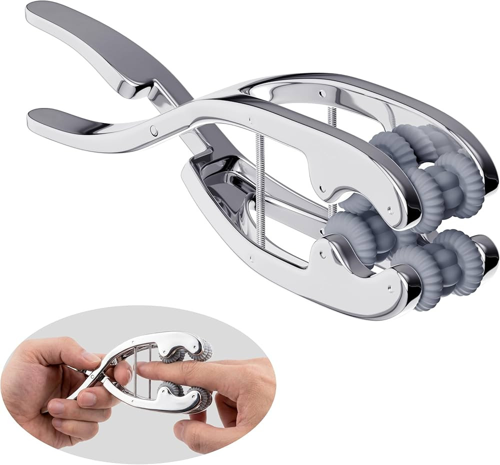 Stainless Steel Adjustable Finger Massage Roller for Knuckle & Palm, 2026 Updated Spring Lever Lo... | Amazon (US)