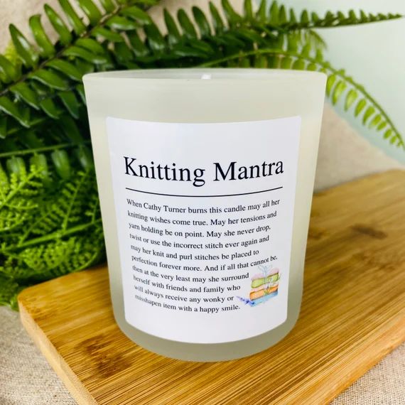 Funny Knitting Positive Affirmation Candle | Personalised Knitting Gift | Gift for Knitters - Fro... | Etsy (US)