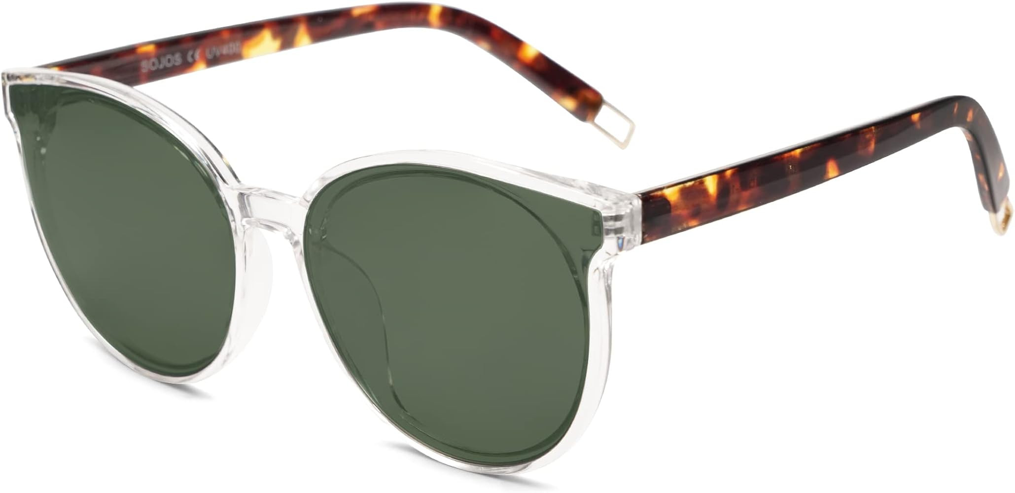 SOJOS Fashion Round Sunglasses for Women Men Oversized Vintage Shades | Amazon (US)