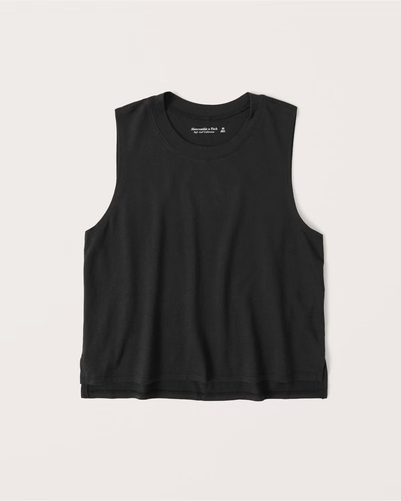 Relaxed Cropped Tank | Abercrombie & Fitch (US)