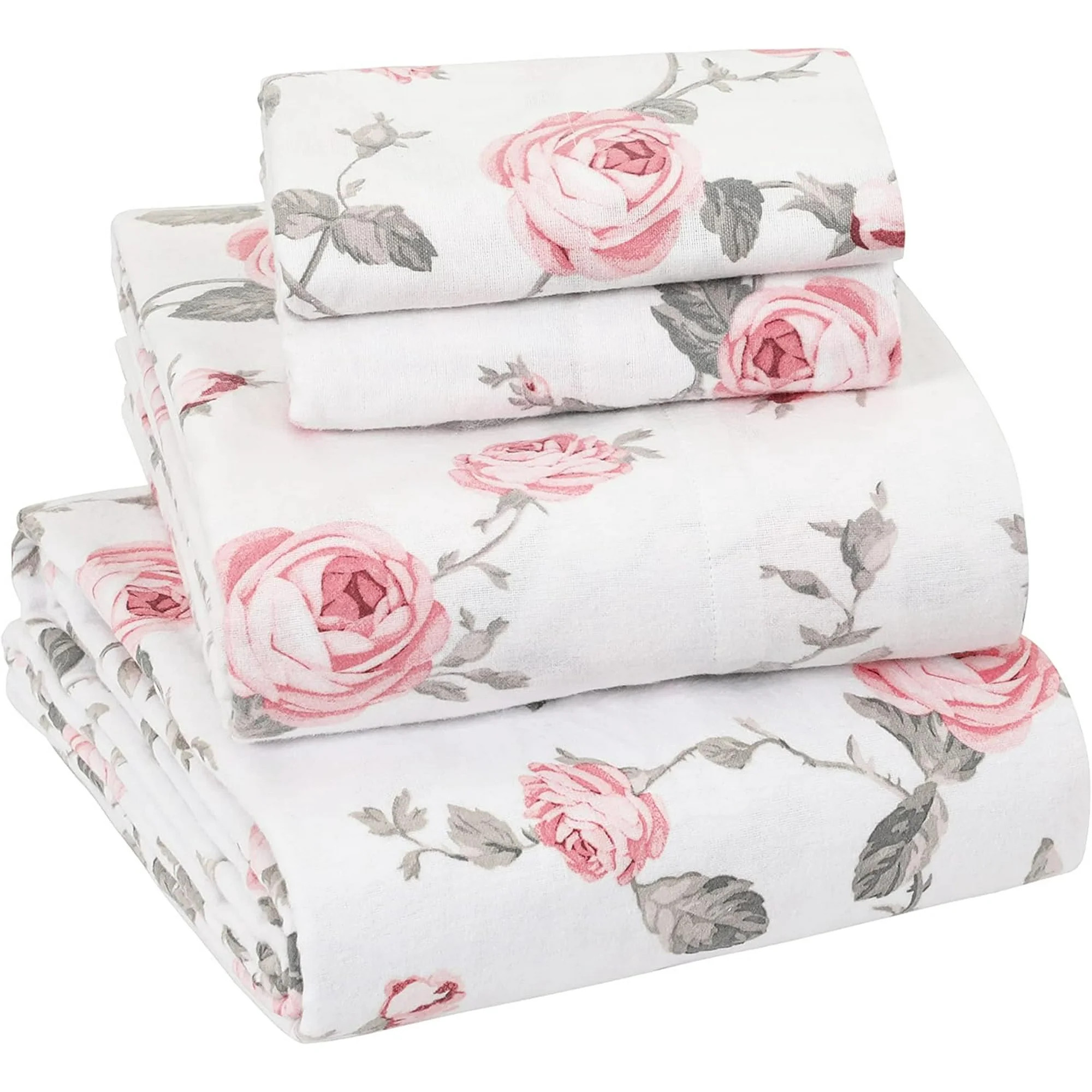 Enviohome 100% Cotton Queen Bed Sheets Set - 160 GSM Soft and Cozy Flannel Deep Pocket Bed Sheets... | Walmart (CA)