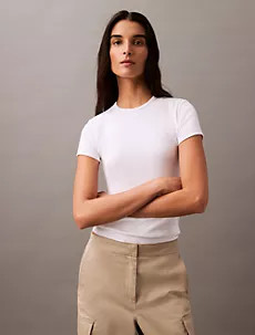 Cotton Contour Rib T-Shirt | Calvin Klein | Calvin Klein (US)