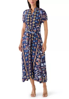 Women's Abby Tie Waist Midi Dress | Belk