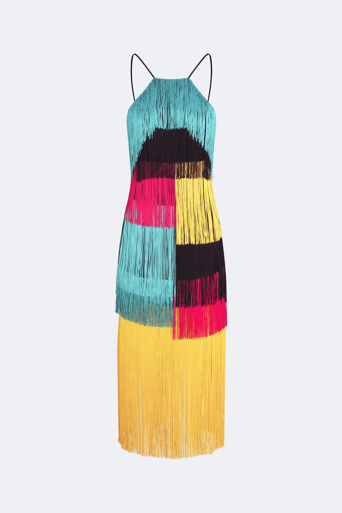 Drea Fringe Dress In Vibrant Multi Fringe | Simon Miller