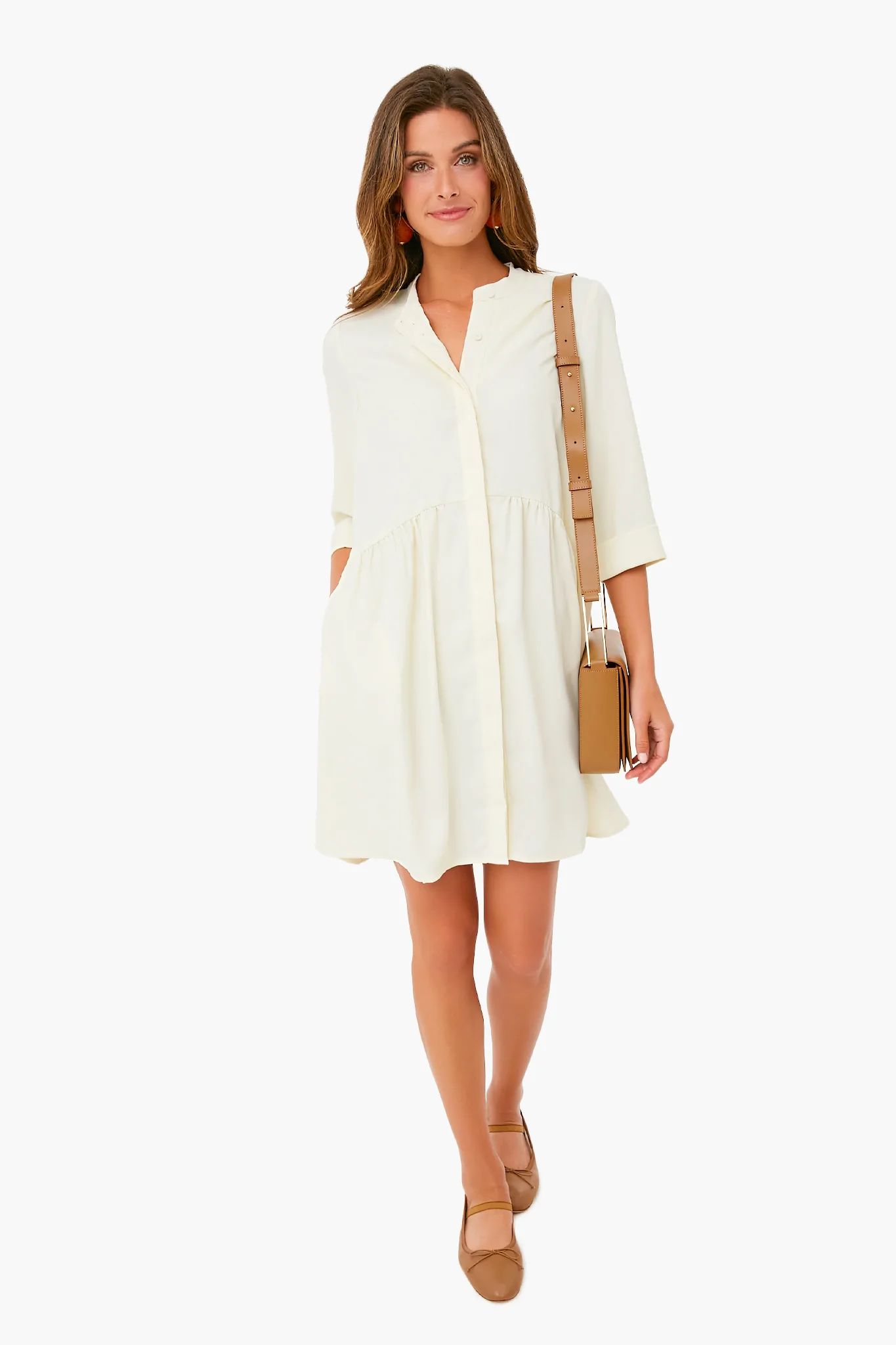 Ivory Silk Royal Shirt Dress | Tuckernuck (US)