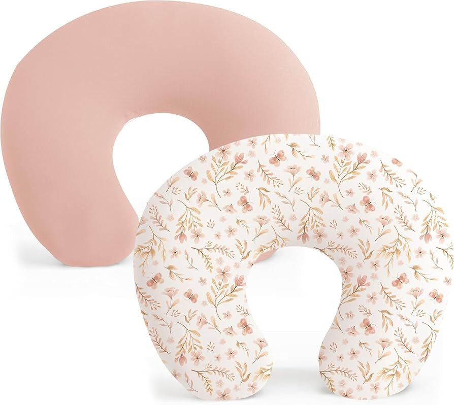 Konssy 2 Pack Nursing Pillow Covers, Stretchy and Soft Nursing Cover for Breastfeeding Pillows, P... | Amazon (US)