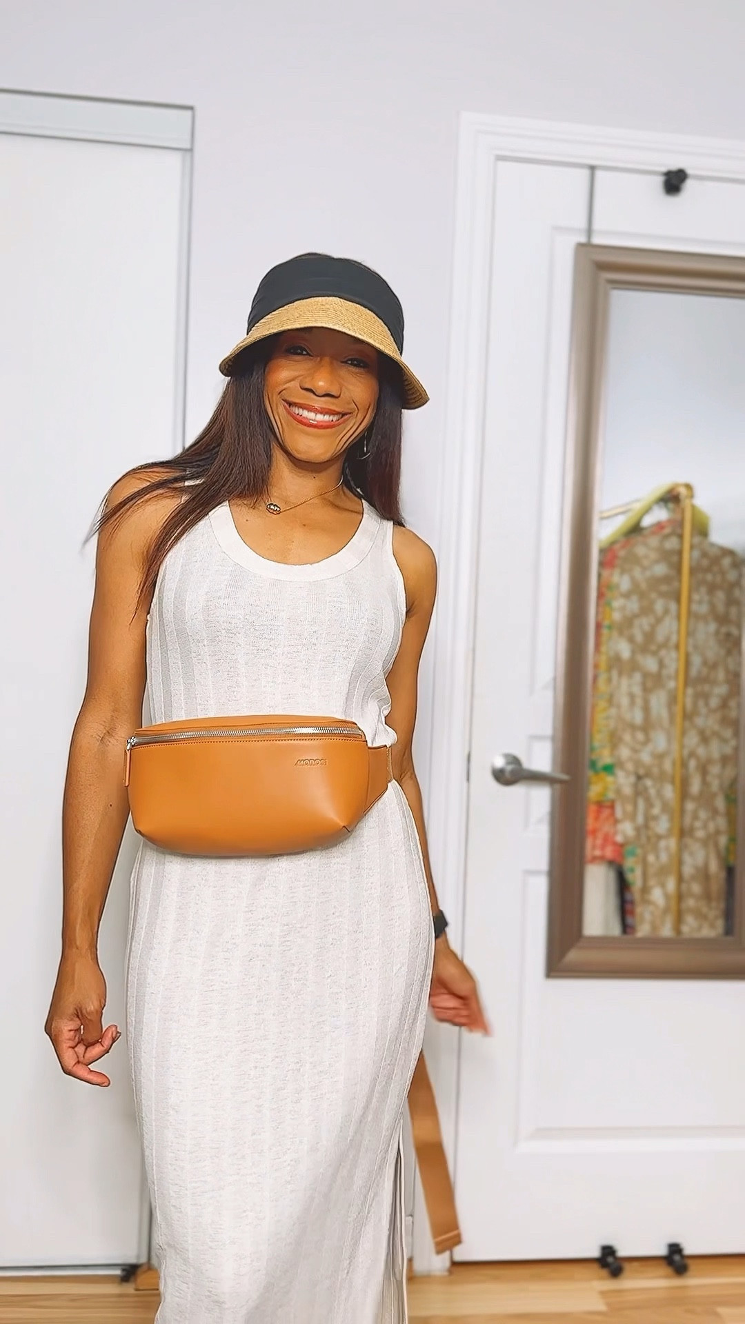 This summer dress is light and airy. It’s my go to for running quick errands - grocery store etc or even going on those evening summer walks. I paired it with a Fanny pack to be completely hands free and a visor to of course block out the sun. 

Summer style, summer dress, vacation or travel dress, sun visor, leather Fanny pack, belt bag, casual summer outfitt

#LTKVideo #LTKFindsUnder50 #LTKOver40