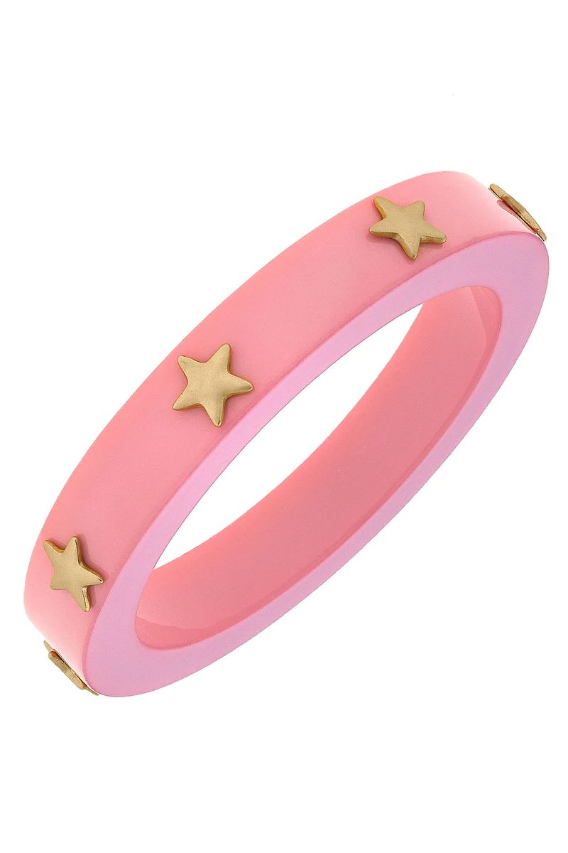 Darla Star Resin Bangle in Pink | CANVAS