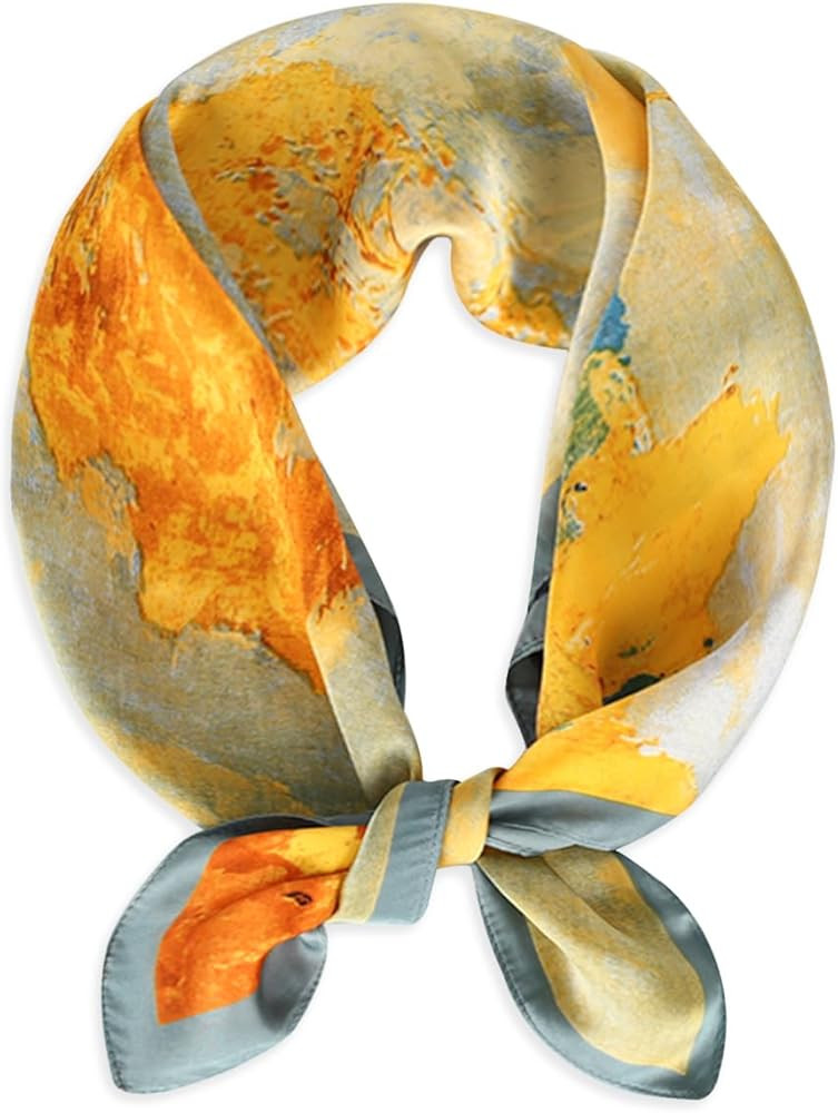 EXTREE Fashion Silky Satin Headscarf for Women Girls: Exquisite Pattern Lightweight Silk Graceful... | Amazon (US)