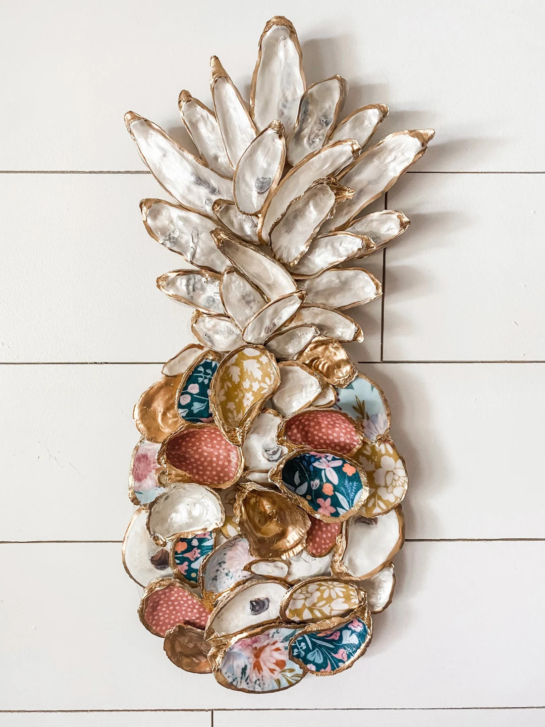 Boho Pattern Oyster Shell Pineapple - Etsy | Etsy (US)