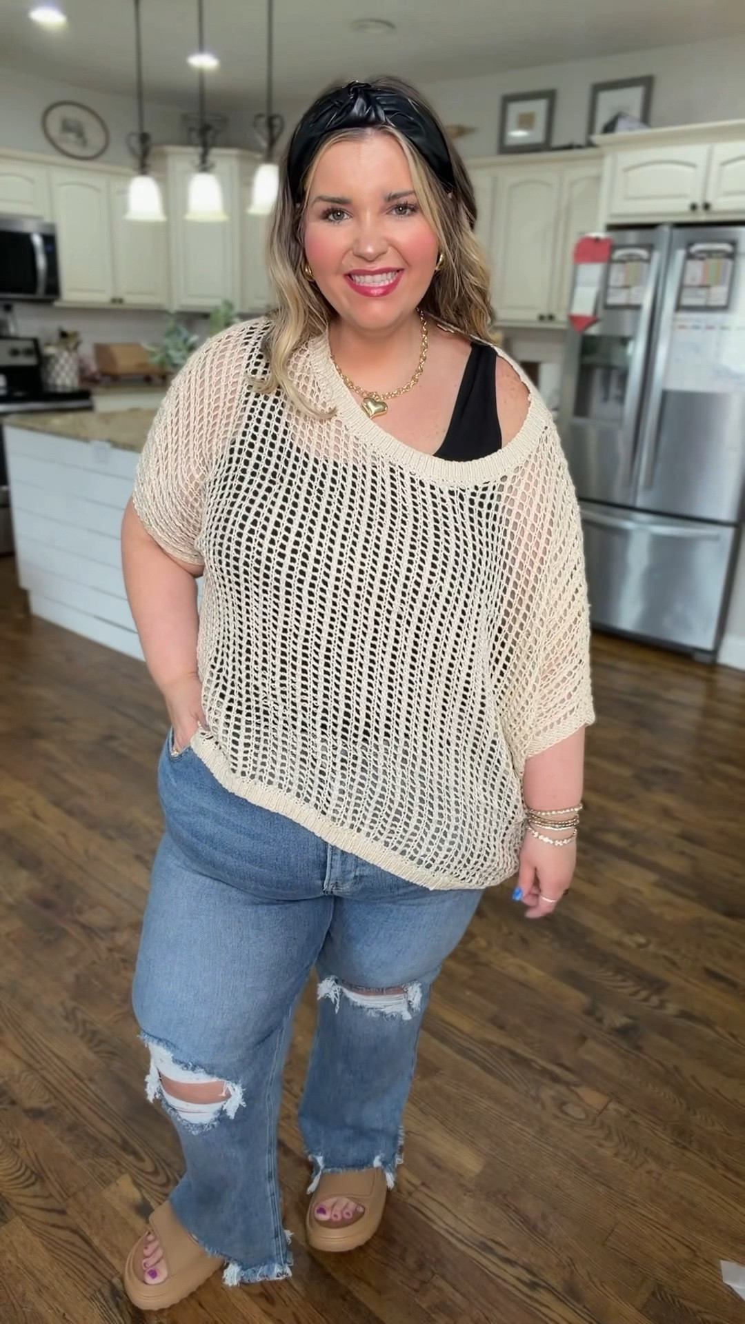 My favorite light crochet top - so drapey and an easy addition to any outfit to cover your arms!! 

#LTKPlusSize