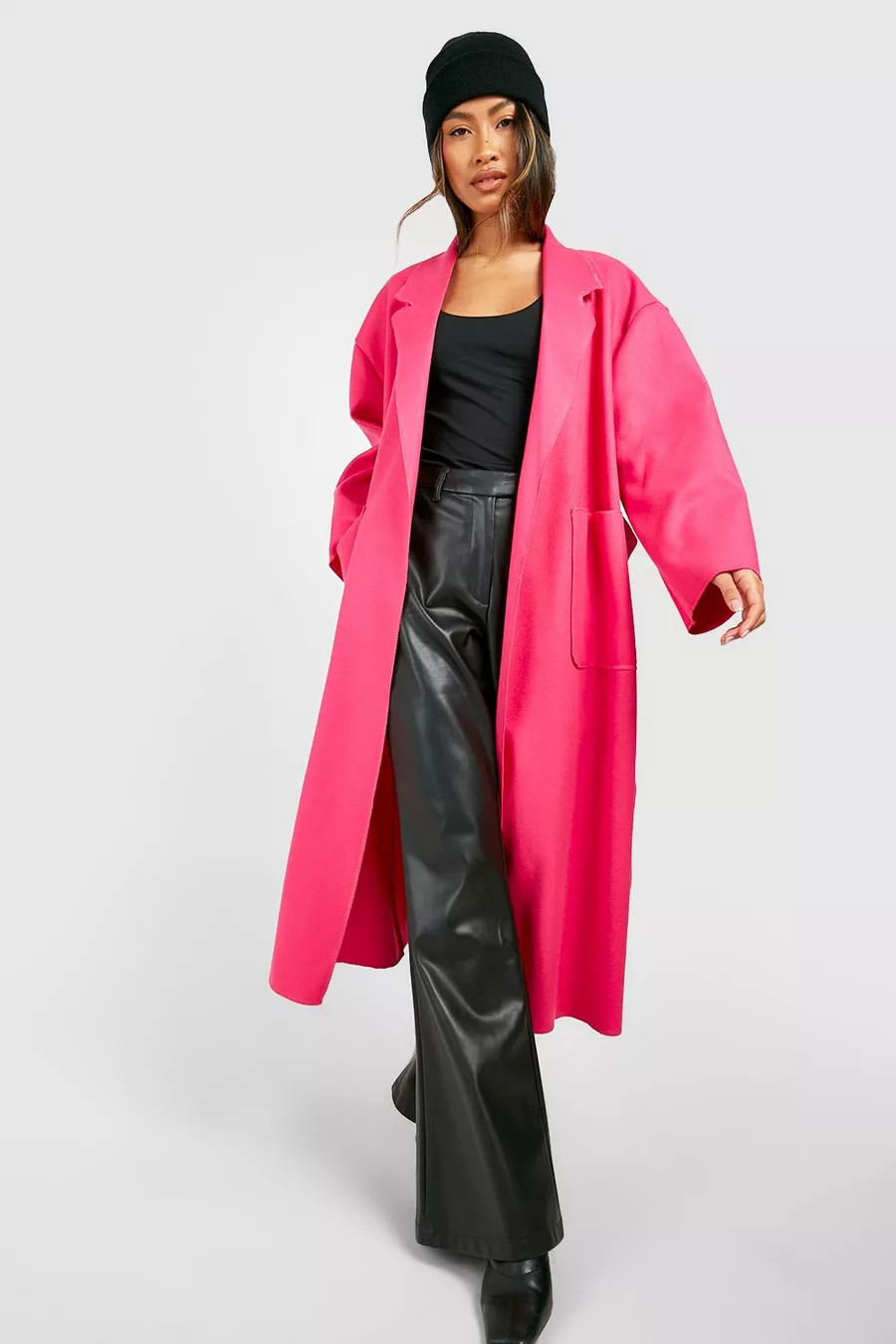Wool Look Oversized Coat | Boohoo.com (UK & IE)