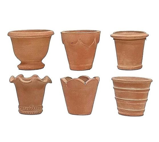 Handcrafted Eclectic Herb Pots, Set of 6 | Pottery Barn (US)