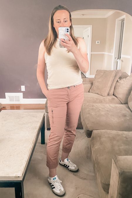 My go to pants when the weather turns warm!  They are structured and chic looking.  A rip stop material keeps you cool. They look great styled in many ways and come in several colors. I’m wearing a Medium  

#LTKfindsunder100 #LTKtravel #LTKworkwear