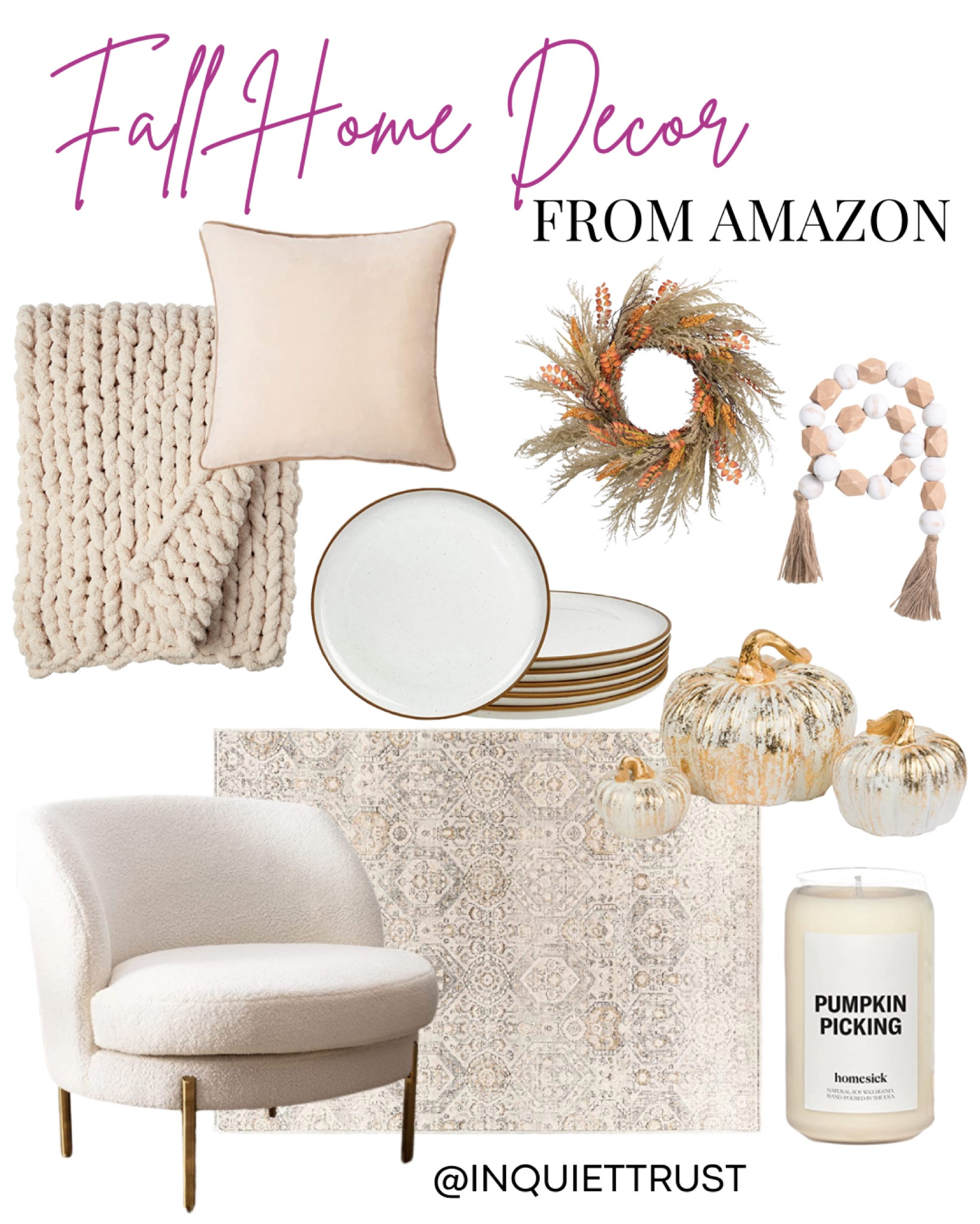 Amazon got some of the Best Fall Home Decor! They got decors such as throw blankets, throw pillows, wreaths, chairs, area rugs, plates, Fall ornaments, Fall accents, and scented candles! 

Amazon finds, Amazon faves, Amazon Home, Fall items, home decor, home inspo, home finds, home favorites, home decor inspo, décor, diy décor, fall décor, Fall home décor, Fall home décor inspo, Fall home décor idea

#LTKSeasonal #LTKhome #LTKfamily