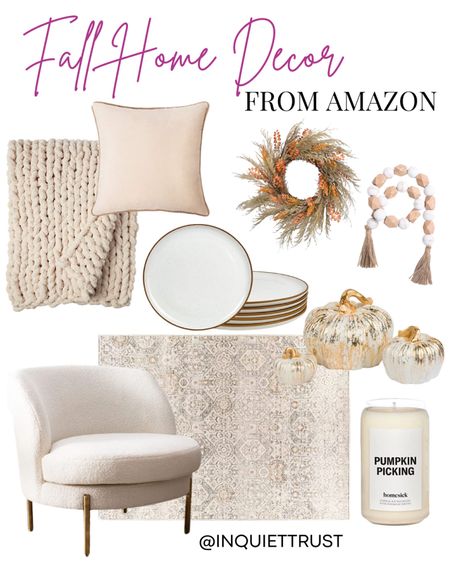 Amazon got some of the Best Fall Home Decor! They got decors such as throw blankets, throw pillows, wreaths, chairs, area rugs, plates, Fall ornaments, Fall accents, and scented candles! 

Amazon finds, Amazon faves, Amazon Home, Fall items, home decor, home inspo, home finds, home favorites, home decor inspo, décor, diy décor, fall décor, Fall home décor, Fall home décor inspo, Fall home décor idea

#LTKSeasonal #LTKhome #LTKfamily