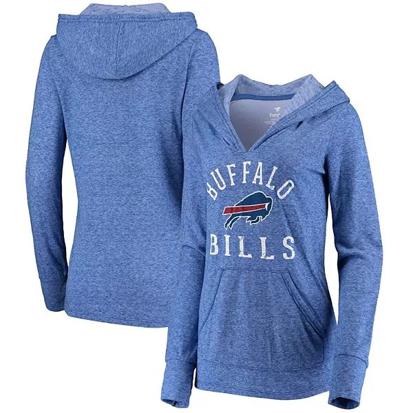 Women's WEAR by Erin Andrews Red Buffalo Bills Plus Size Modest Cropped Pullover Hoodie | Kohl's