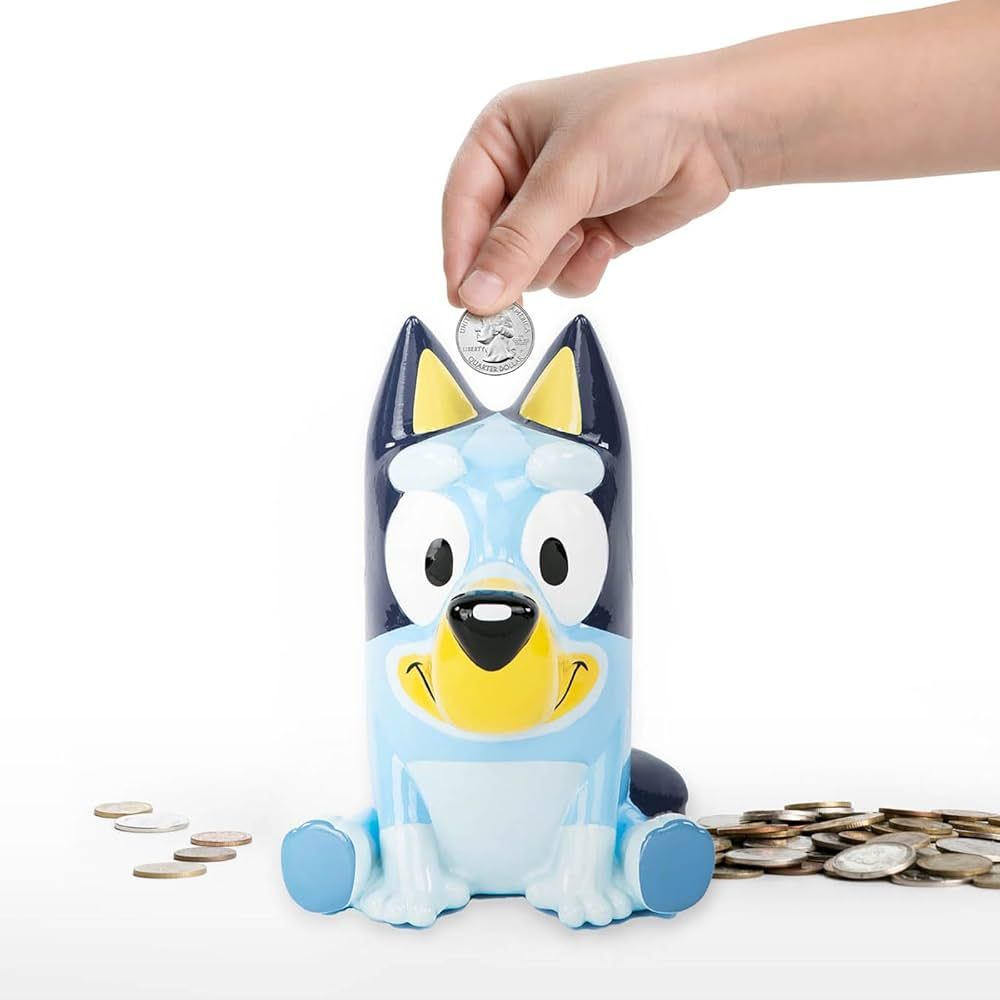 Jay Franco Bluey Ceramic Piggy Bank - Kids Room Décor & Coin Bank - Children's Learning Resource | Amazon (US)