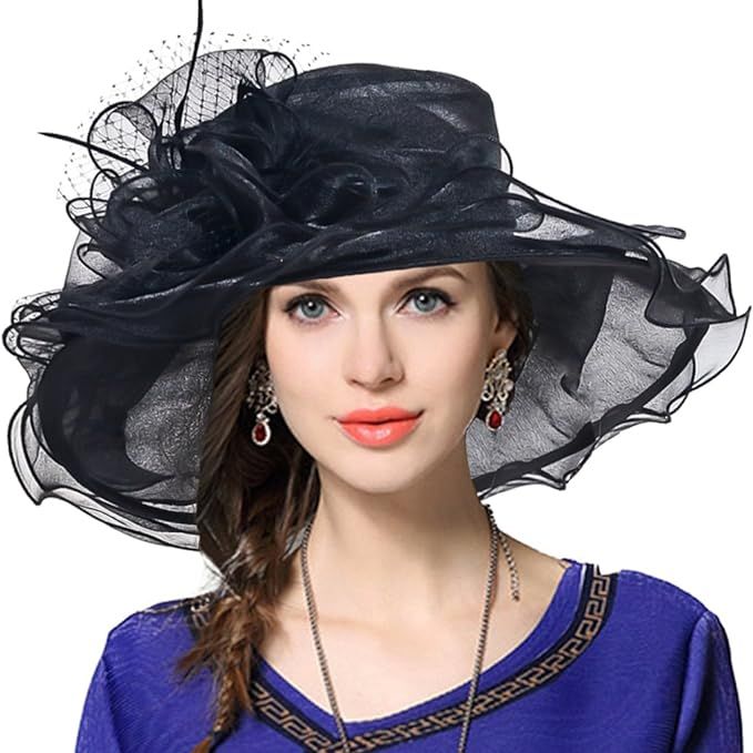 Women's Church Derby Dress Fascinator Bridal Cap British Tea Party Wedding Hat | Amazon (US)