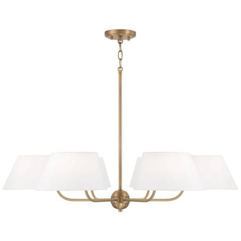 Capital Lighting Welsley 6 Light Chandelier Aged Brass - #0470C | Lamps Plus | Lamps Plus