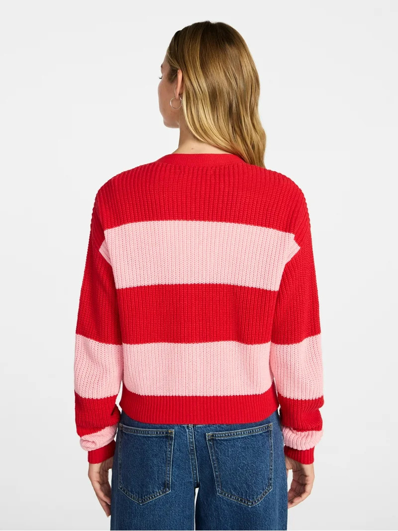 No Boundaries Cropped Knit Cardigan, Women's XXS-XXL | Walmart (US)