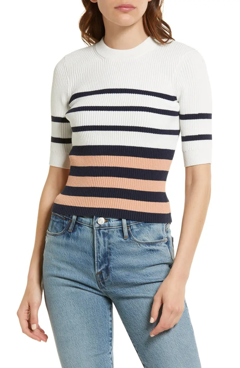 Rib Short Sleeve Sweater | Nordstrom
