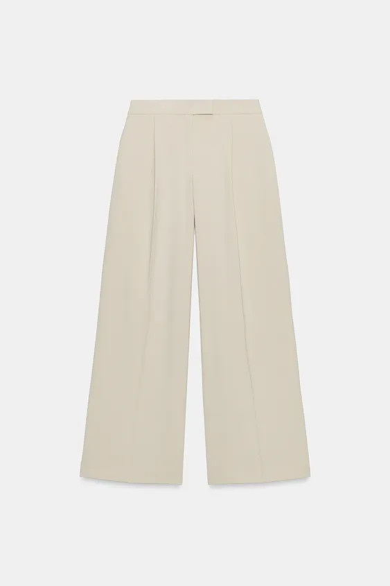WIDE-LEG DARTED TROUSERS | Zara UK