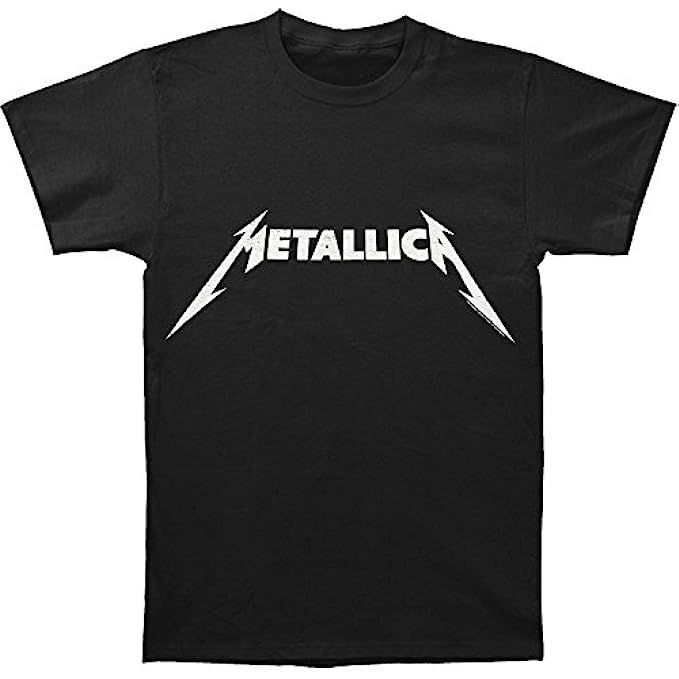 Bravado Metallica Black and White Logo Adult T-Shirt | Amazon (US)