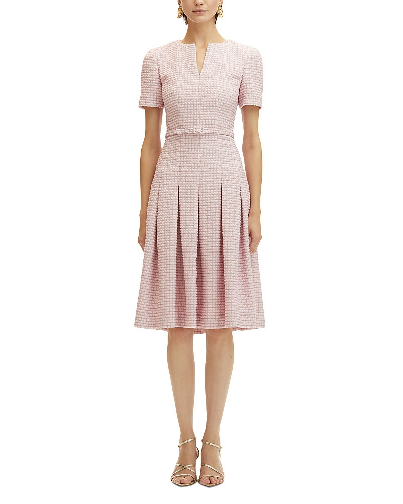Oscar de La Renta Lurex Belted Tweed Dress | Bloomingdale's (US)