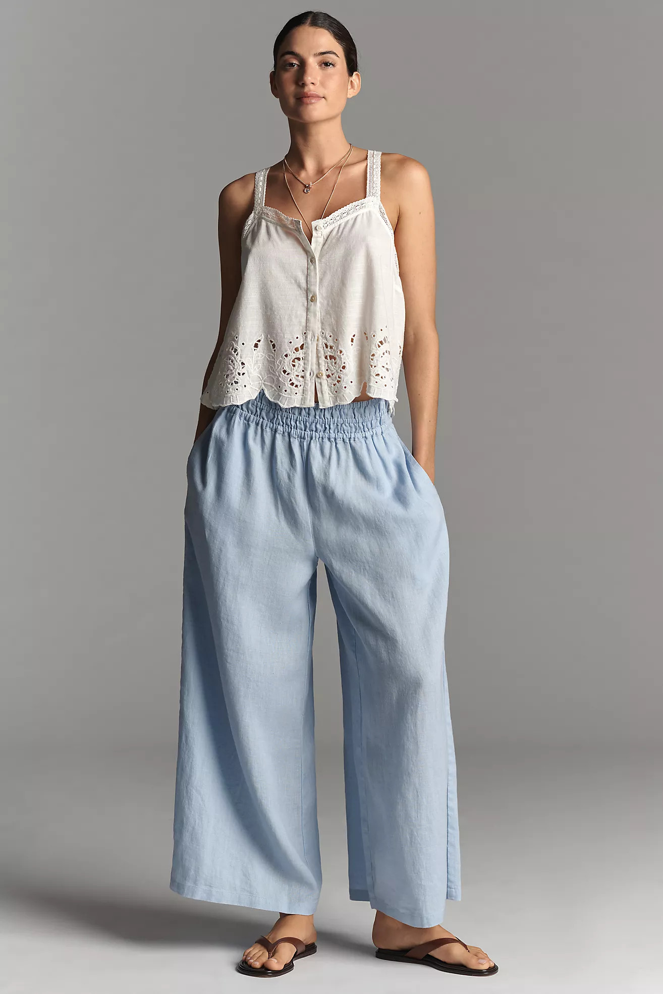 The Somerset Pull-On Pants: Linen Edition | Anthropologie (US)