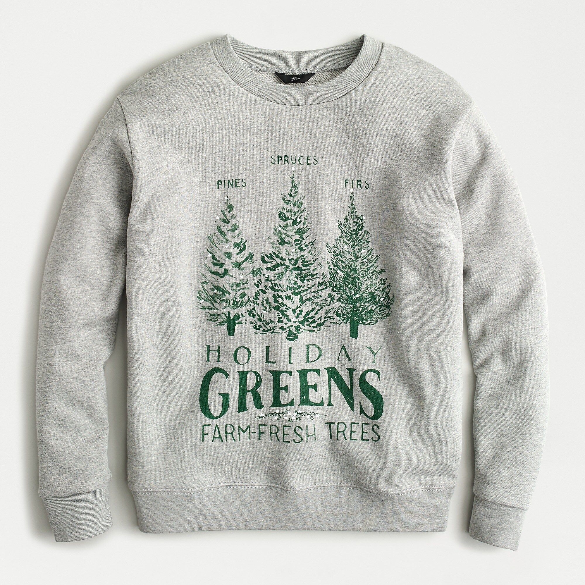 Holiday greens fleece sweatshirt | J.Crew US