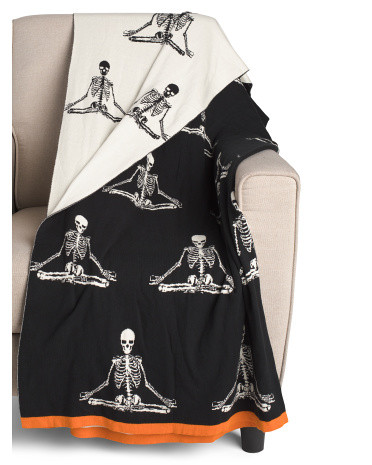 Made In India Yoga Skeleton Throw | TJ Maxx