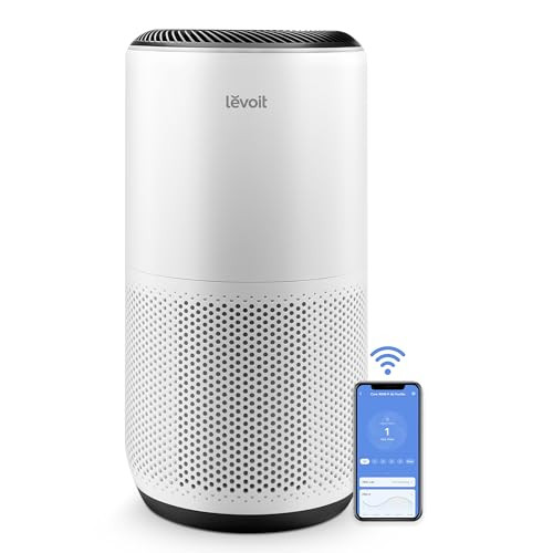 LEVOIT Air Purifiers for Home Large Room Up to 1733 Ft² With HEPA Sleep Mode, AHAM VERIFIDE, Auto Mode, Air Quality Monitor, Smart WiFi, 3-in-1 Filter For Pet Allergy, Smoke, Dust, Core 400S-P, White | Amazon (US)