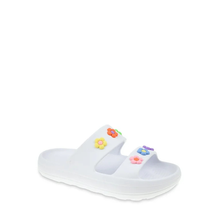 Wonder Nation Girl Eva Slide Sandals With Charms | Walmart (US)