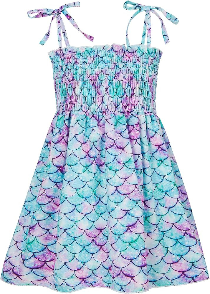 Vieille Toddler Baby Girls Summer Dress Sling Straps Princess Sundress Floral Printed Casual Beac... | Amazon (US)