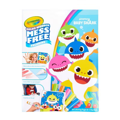 Crayola Color Wonder Baby Shark Coloring Pages Set | Target
