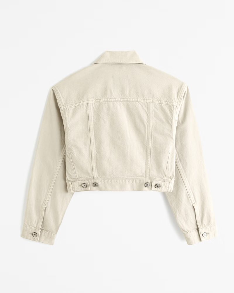 Cropped Denim Trucker Jacket | Abercrombie & Fitch (US)