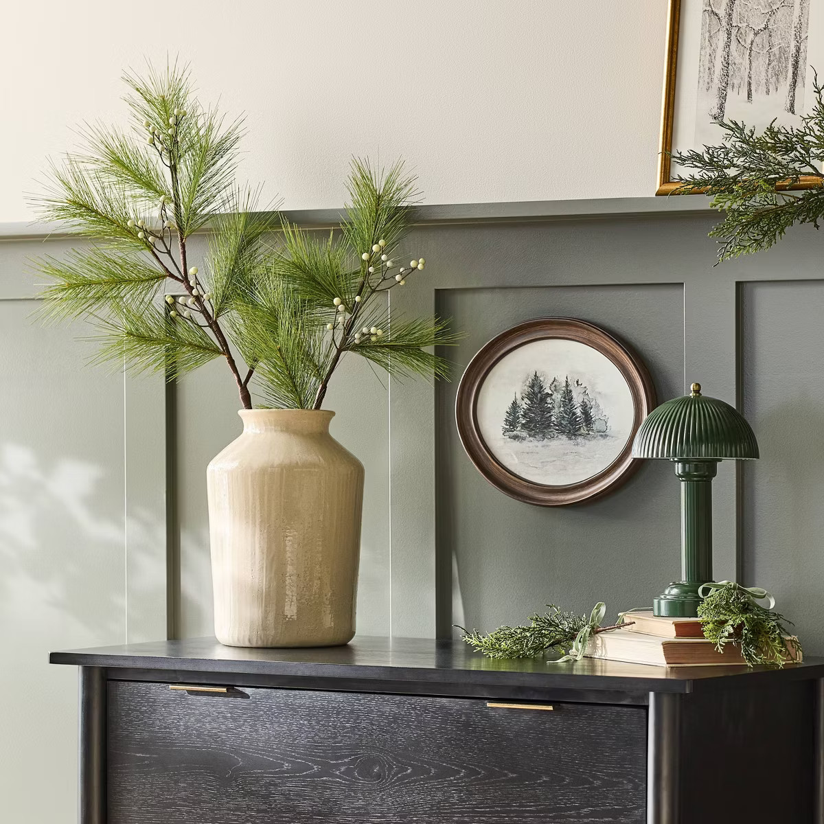 10"x12" Oval Framed Watercolor Trees Wall Art - Hearth & Hand™ with Magnolia | Target