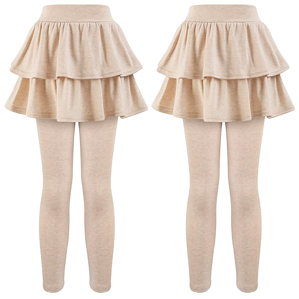 Girls School Uniform Pants Leggings with Skirts Stretch Warm Jegging 4-12 Years | Amazon (US)