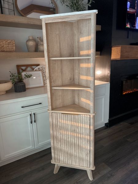 Amazon corner cabinet — 🤎⚡️ it’s absolutely beautiful! Perfect for a lone corner in a bathroom or any room tbh! Took my mama and I A HOT MINUTE to put together but it was so worth it! 

Home decor / neutrals / cabinet / modern decor / Holley Gabrielle  

#LTKstyletip #LTKSeasonal #LTKhome