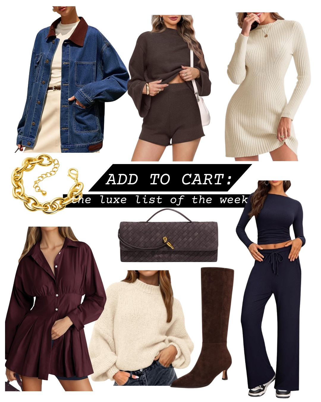 Add to cart: the luxe list of the week! I found the best pieces for fall all on Amazon and under $100! These pieces are cozy and perfect for a cooler day. These sets look so comfy, the barn jacket that will go with everything, a beige sweater for a cooler morning, and two dresses that can be dressed up or down! Some accessories round out the list. All items linked ⬆️

#ltkcreator #ltkfinds #ltkwatchnow #amazon #amazonfinds #fall #falloutfits #fallfashion #knitset #sweater #falldress #boots #accessories 

#LTKStyleTip #LTKFindsUnder100 #LTKSeasonal