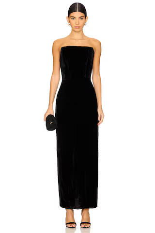 LPA Emery Velvet Maxi Dress in Black from Revolve.com | Revolve Clothing (Global)