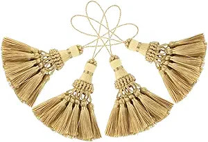 BEL AVENIR Set of 4 Tassel for Craft Elegant Polyester Tassels for Pillow Key Tassel DIY Accessor... | Amazon (US)